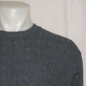 R. Derwin Cable Knit Scottish Cashmere Sweater 48